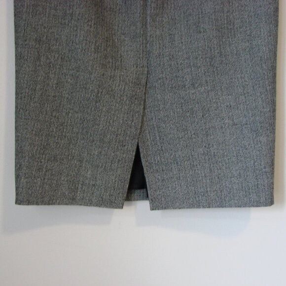 Holt Renfrew Gray Black Wool Blend Pencil Skirt Herringbone Work Office Size 4 - Picture 12 of 13